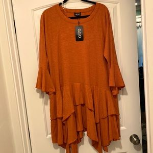Burnt Orange bohemian dress
